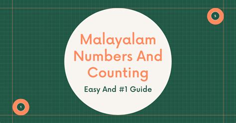 An Easy Guide to Malayalam Numbers and .